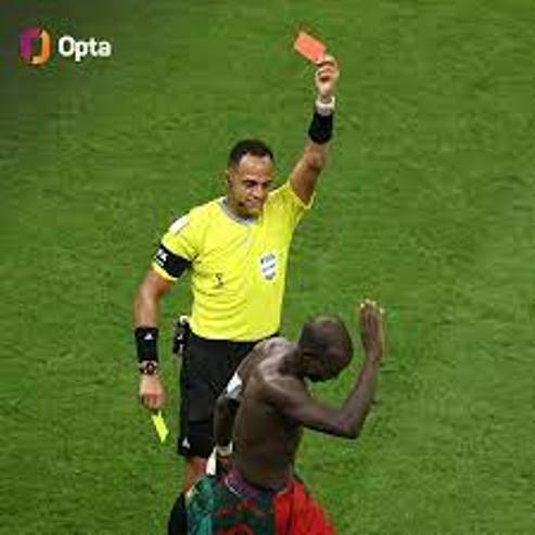 CAMEROON PLAYER-RED CARD