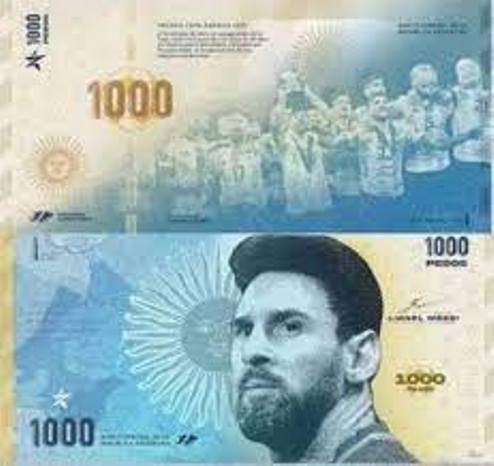 MESSI AND CURRENCY NOTE