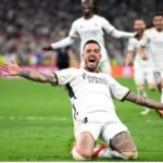 Joselu of Real Madrid celebrates scoring his team’s second goal during the UEFA Champions League semifinal second-leg match between Real Madrid and FC Bayern Munich. Photo Credit: Getty Images