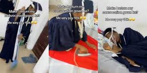 Social Media Users React As Graduate Refuses To Return Convocation Gown After Paying ₦40k (WATCH VIDEO)